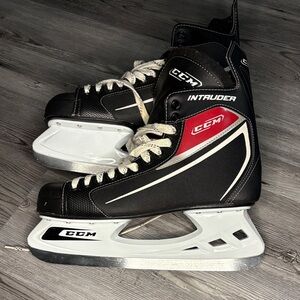 CCM Intruder intruders Black, White, and Red Men's Ice Skates